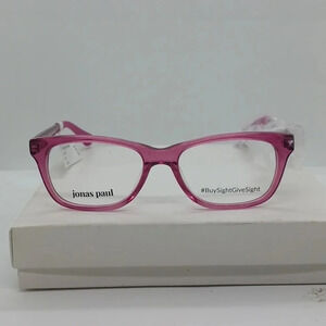 NWT WOMEN'S JONAS PAUL EYEGLASS FRAMES MILES MADDIE RASBERRY